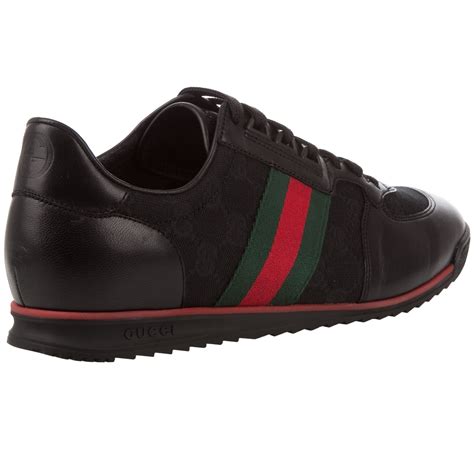 gucci black trainers mens|all black sneakers Gucci men.